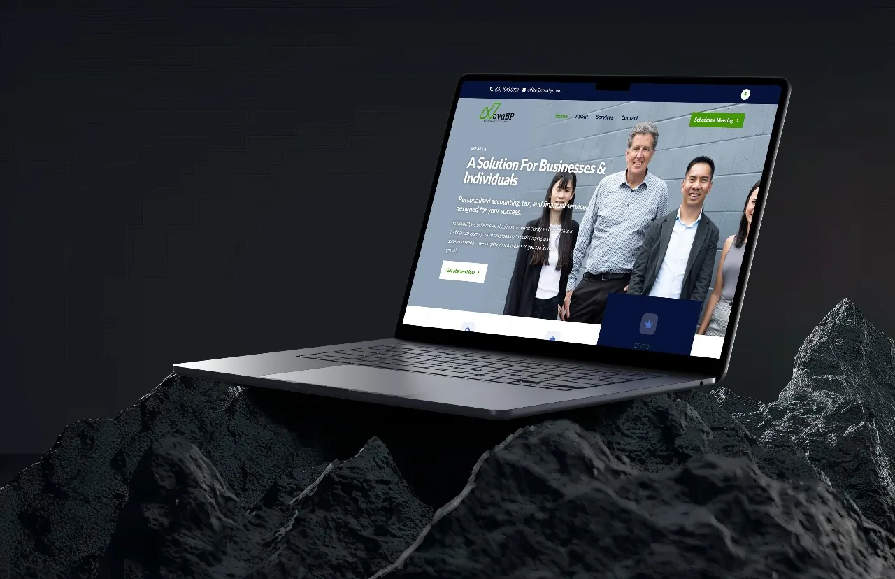 NovaBP website — accounting and financial services homepage